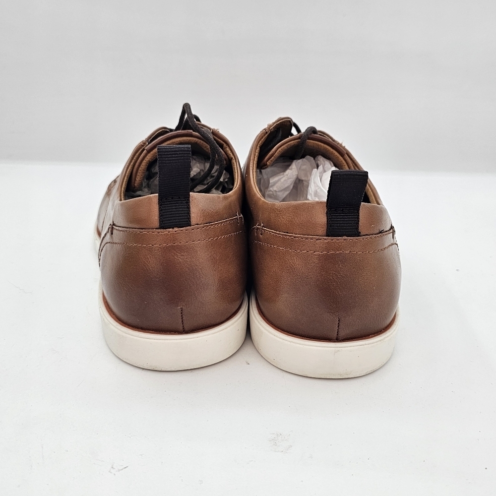 Steve Madden Brookes Oxford Dress Shoes Cognac Leather Lace Up Size 11.5 - Picture 6 of 10